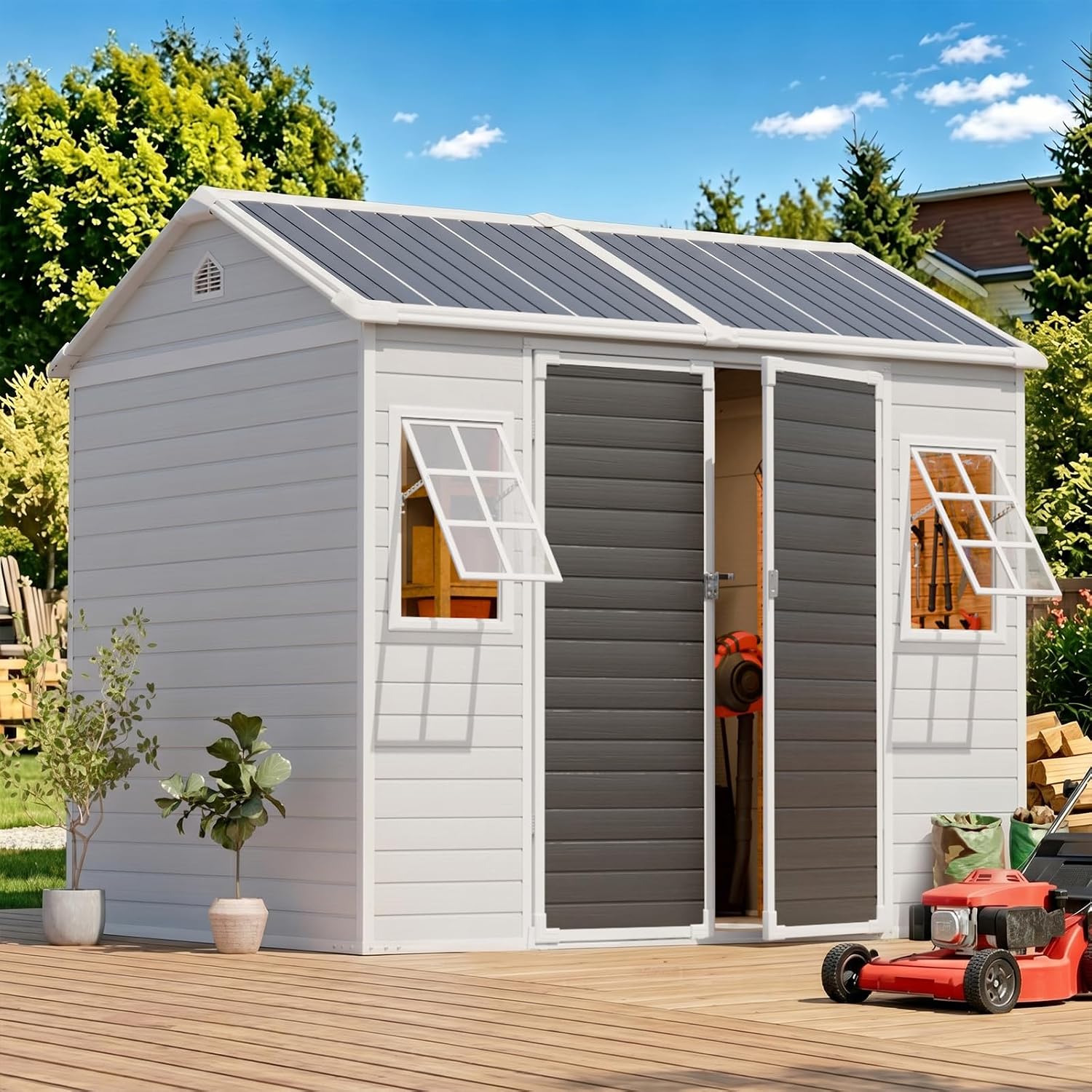 Szopa z żywicy o wymiarach 8x6 – Garden Tools recenzja i cena