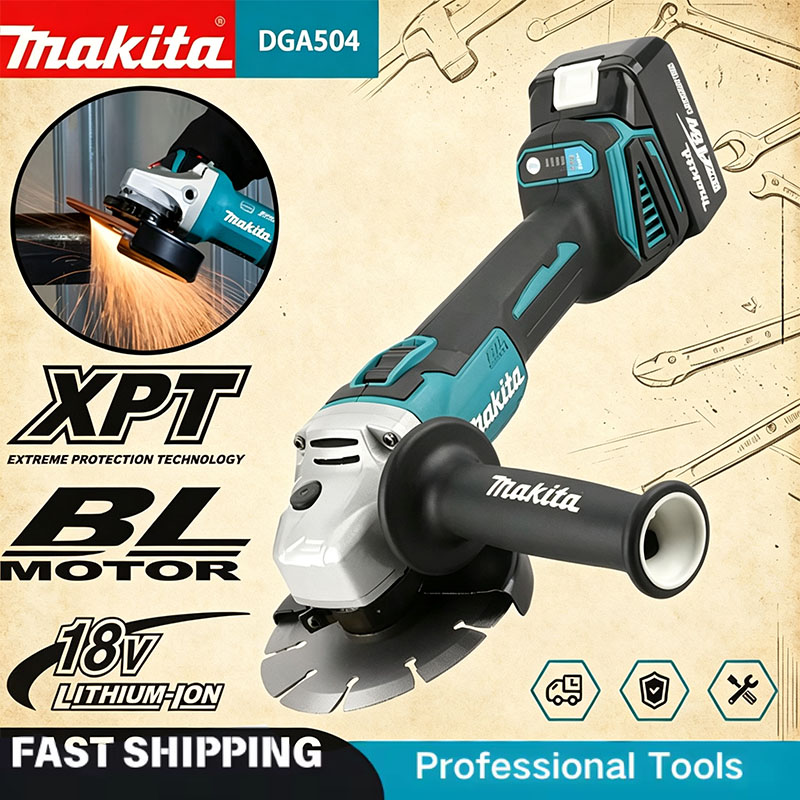 Makita DGA504 18V 6.0Ah 125mm  – Brushless Angle Grinder Battery Powered recenzja i cena