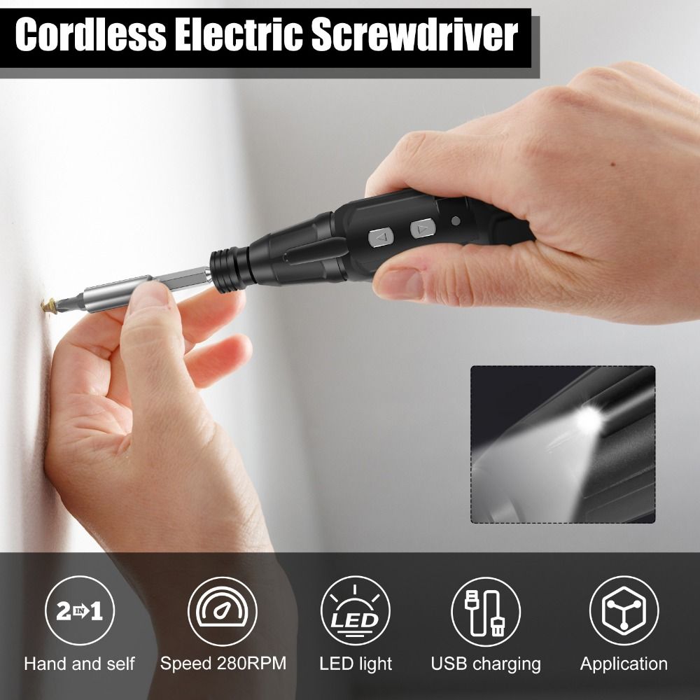 Wkrętak elektryczny 3,6 V z oś – Electric Screwdriver Rechargeable Usb recenzja i cena